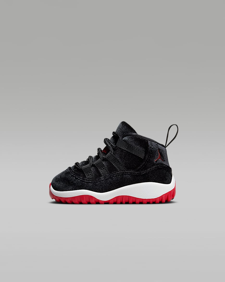 Jordan 11 Retro Bred Velvet Baby Toddler Shoes. Nike